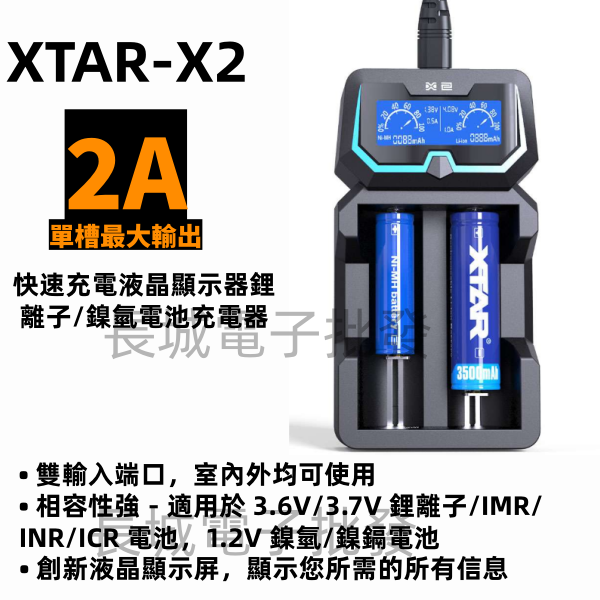 XTAR X2 雙槽智能充電器：室內插電+戶外USB雙供電，簡單穩定超實用！