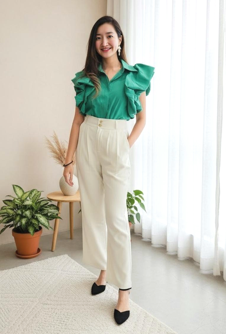 Power Puff Sleeve Blouse