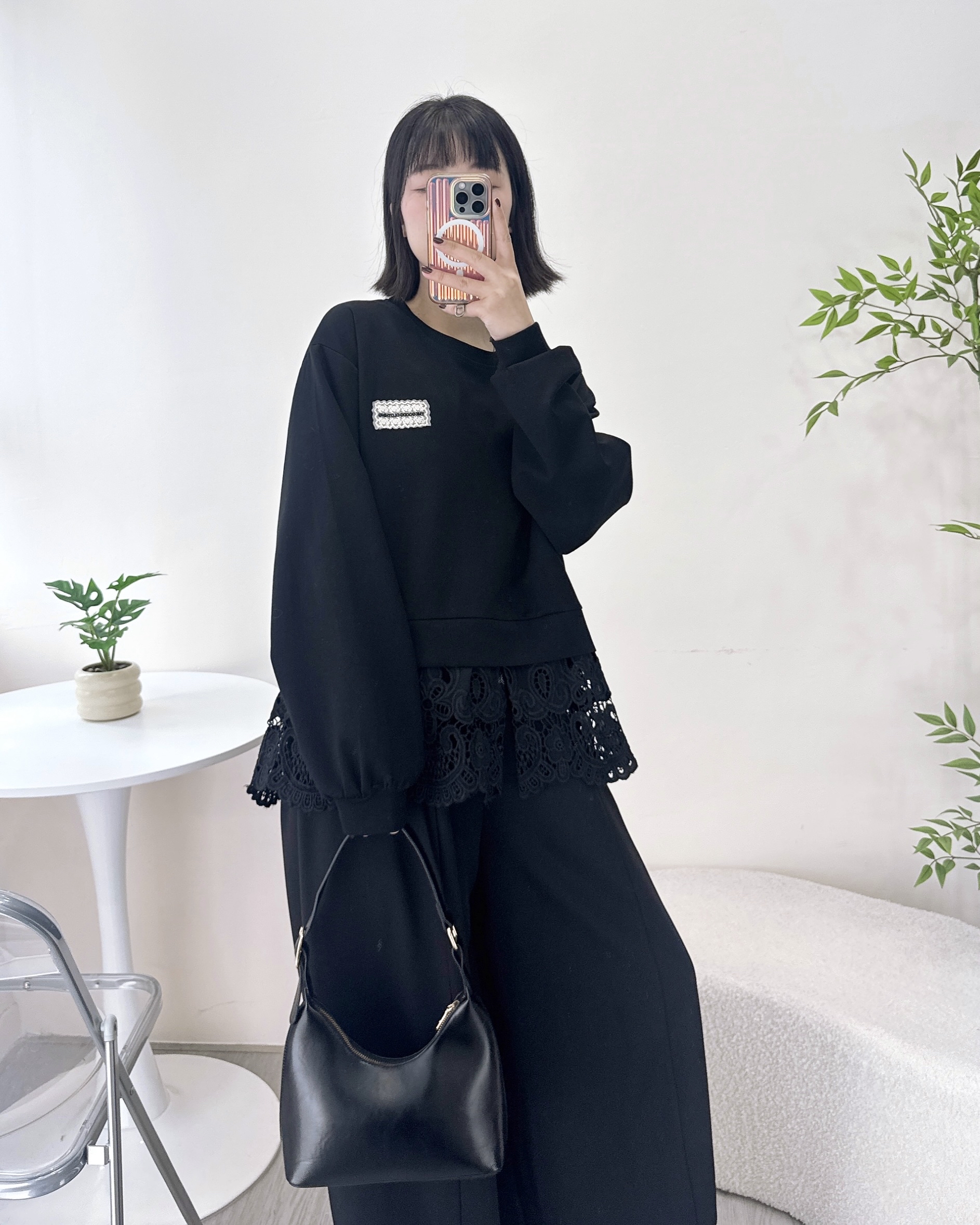 拼通花珍珠棉衛衣 2色