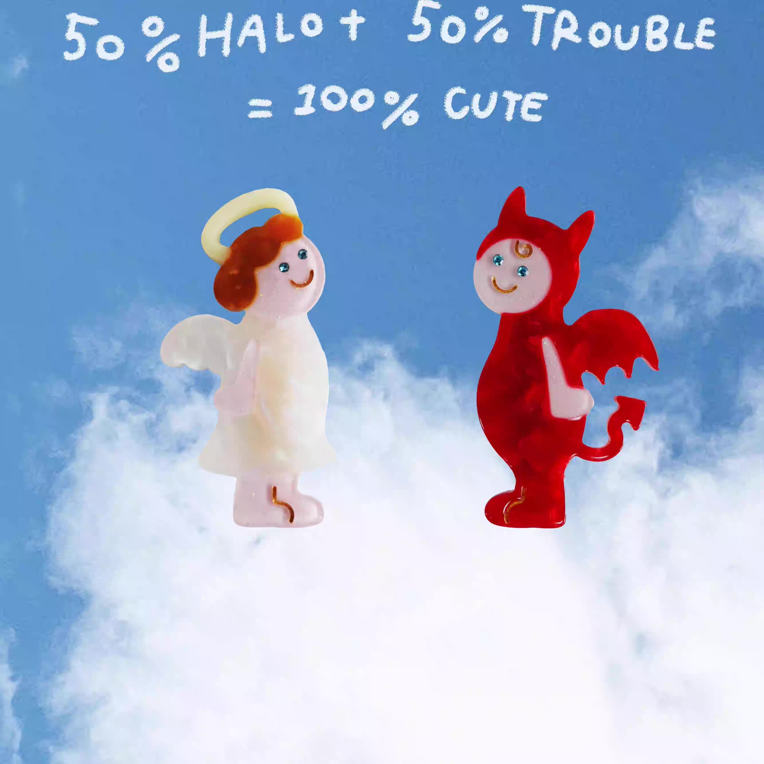 小天使 小惡魔 髮夾 鴨嘴夾