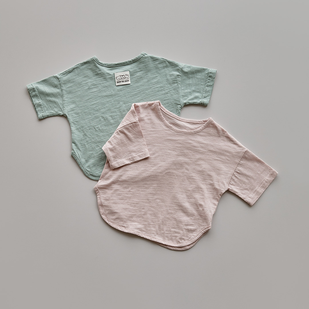 DOTTODOT 竹節紋理純色T恤