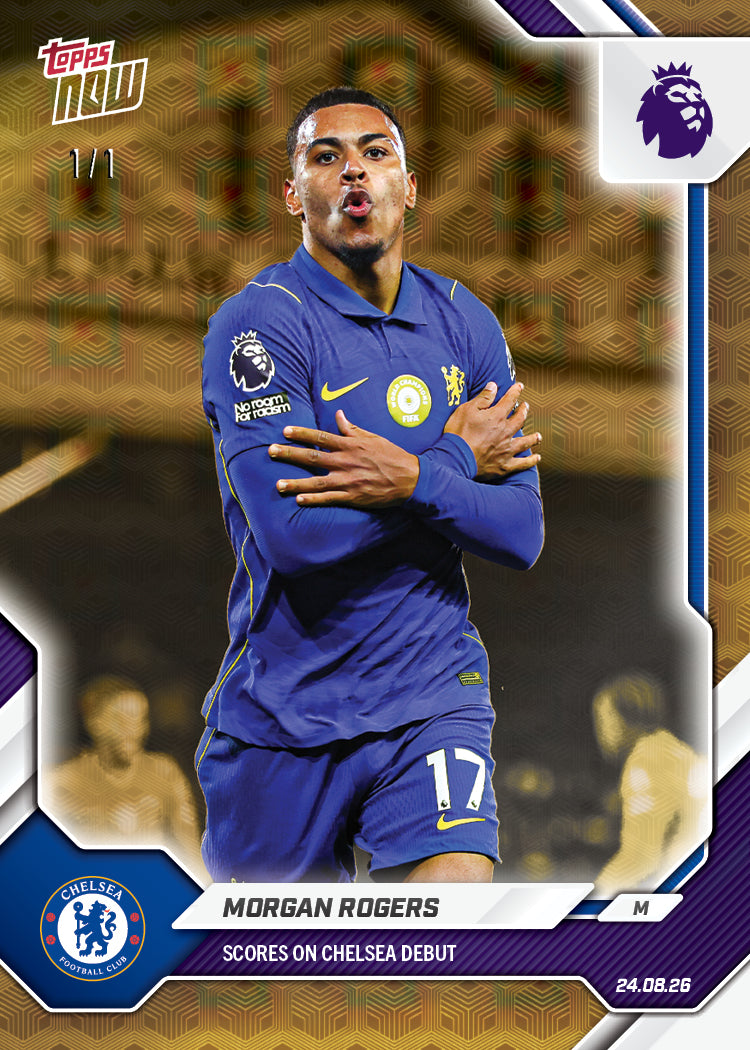 Morgan Rogers - 2026/27 Premier League Topps NOW® #9 車路士首球【團購】