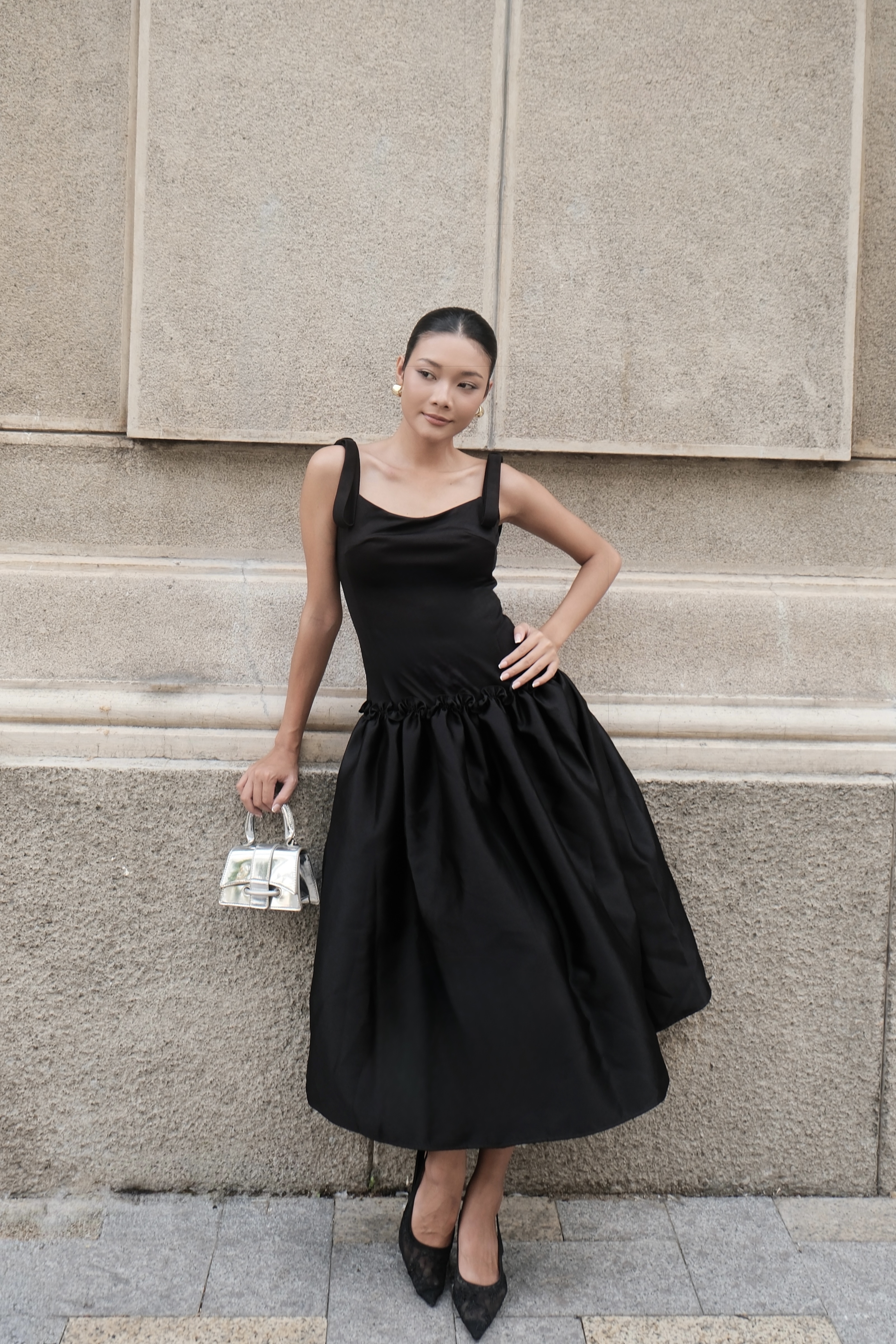 Rosette Noir Dress