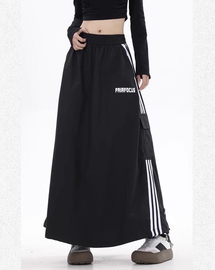 韓系秋款半截長裙 