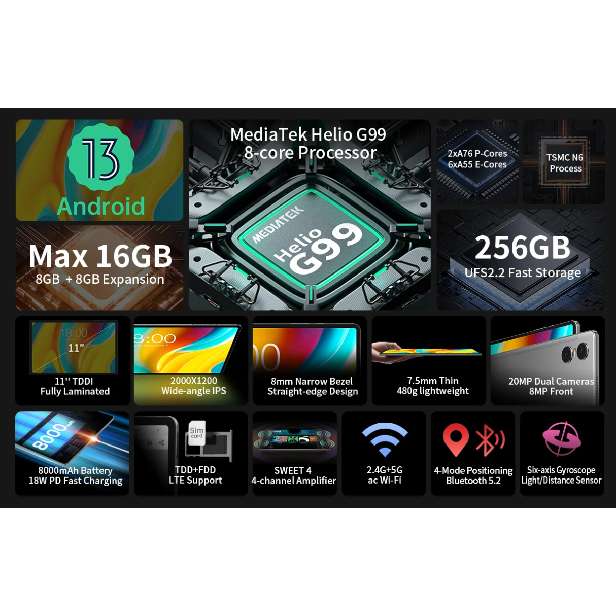 Teclast 台電 T50 Pro Android Tablets 平板電腦 (預購產品)