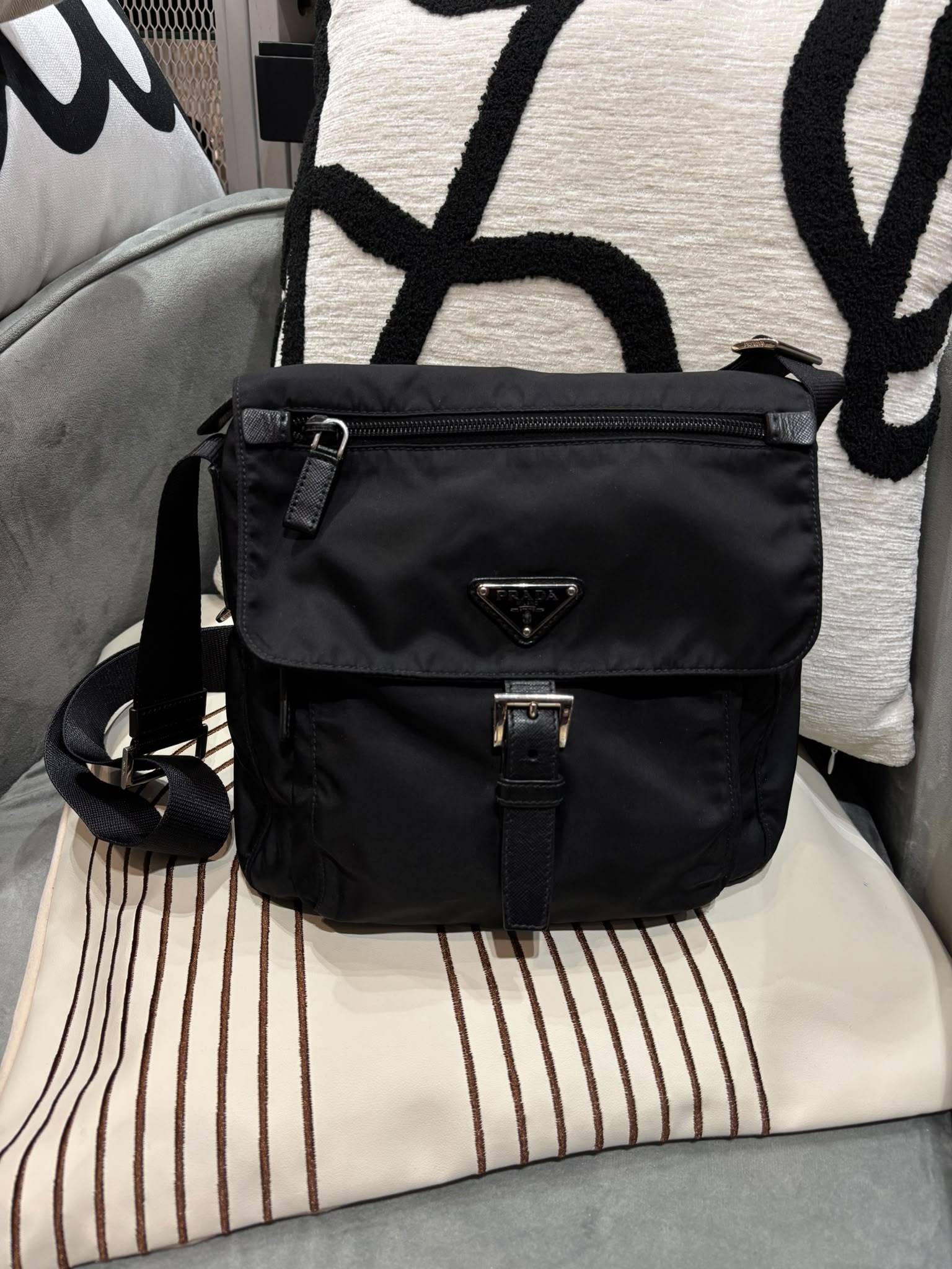 Prada nylon crossbody bag  100%Authentic, 90%new