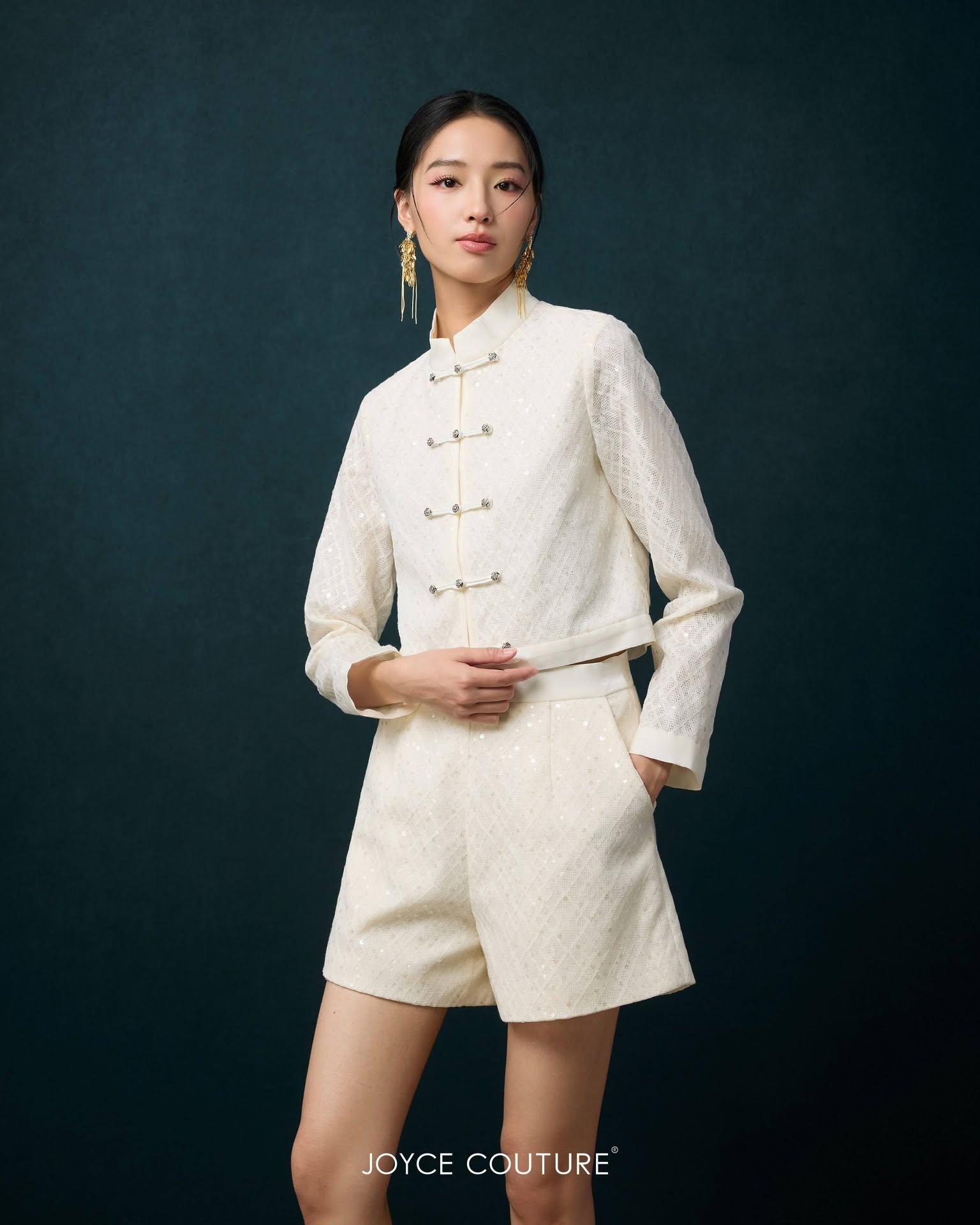 闪闪亮片A字裤子 P0093