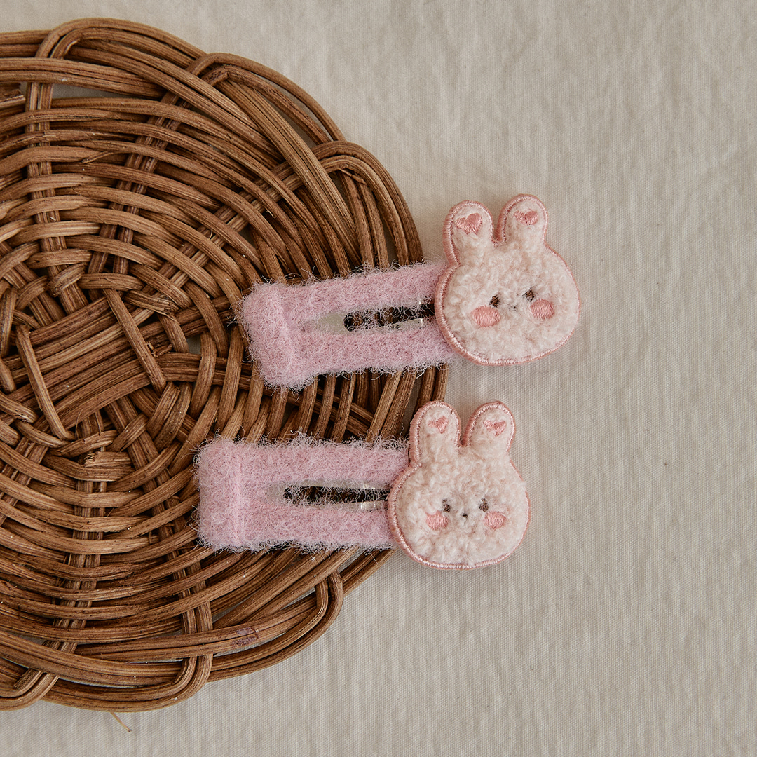 DOTTODOT 毛毛方形髮夾兩件套