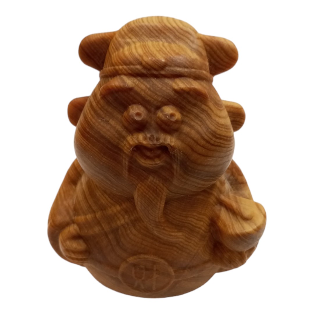 Q版財神  木雕 擺設