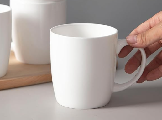 D6880/法國製Trianon白瓷耳杯290ml