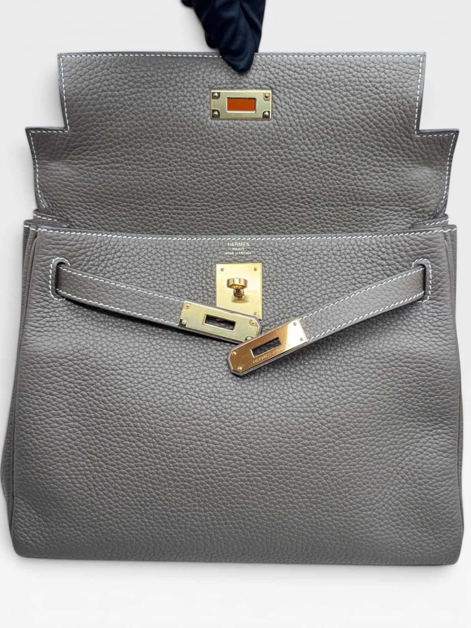Pre-Owned HERMES Kelly 28 / Stamp A / 大象灰 / Product Code: Y090101