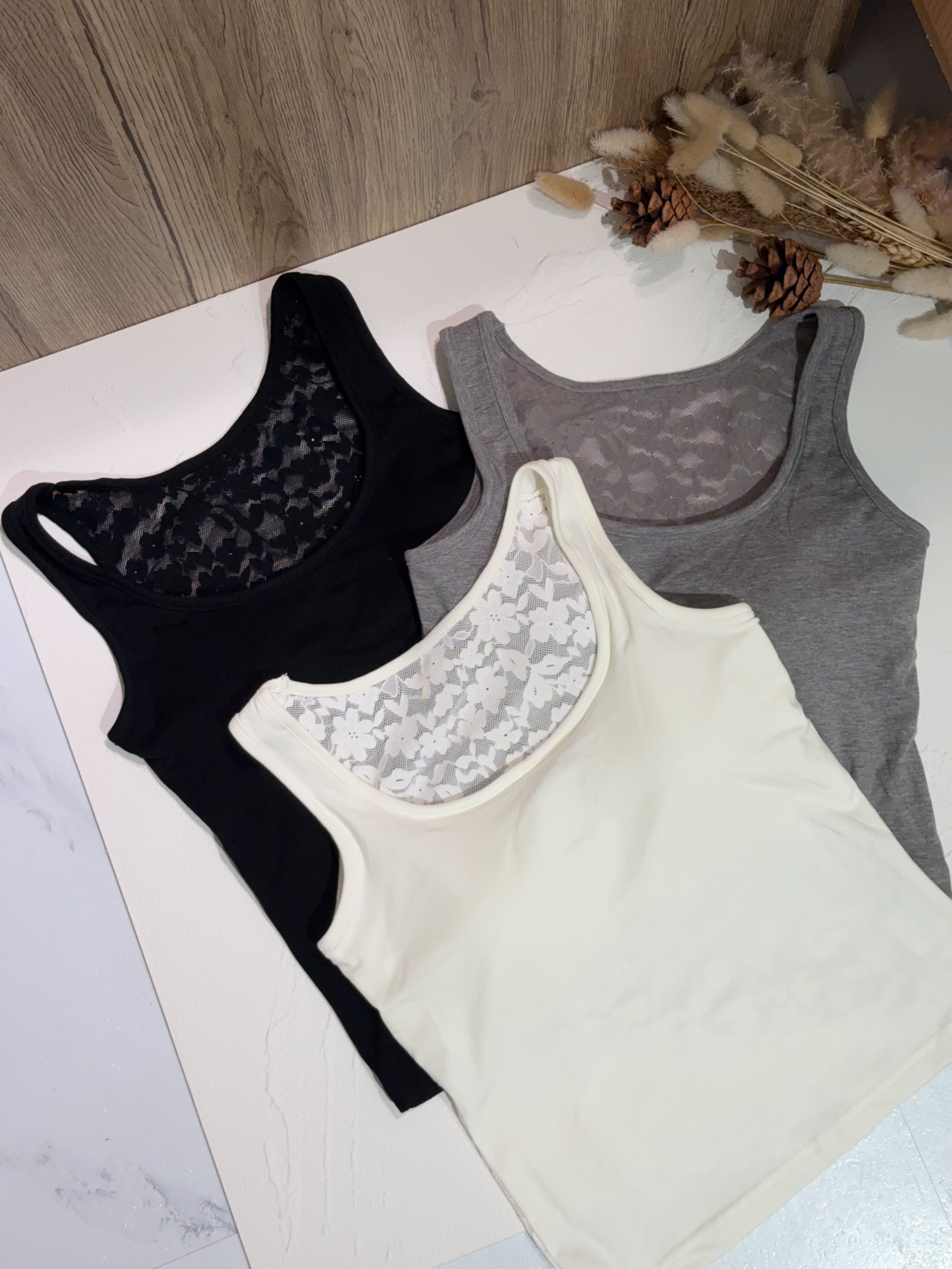 粗帶後lace bra top