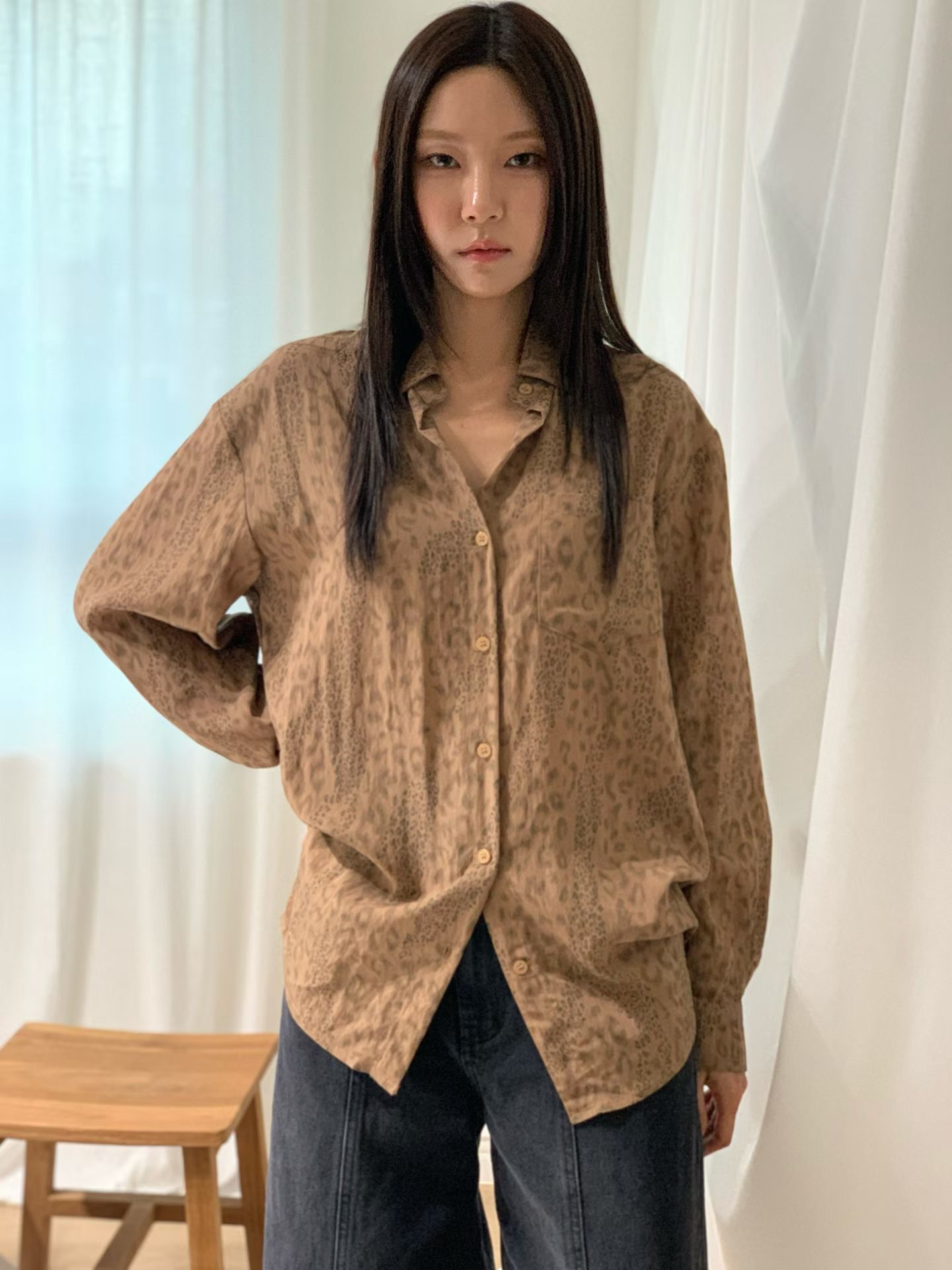 221494 豹紋恤衫