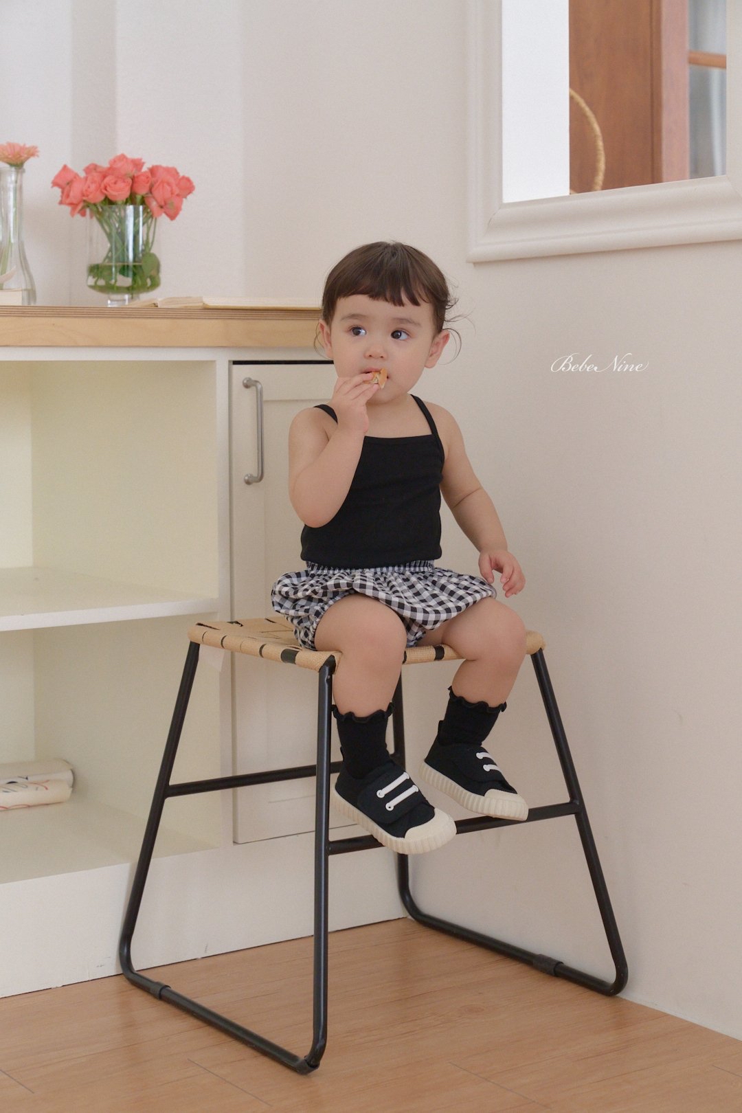 ☀️預訂 韓國直送☀️🇰🇷Bebenine三色標籤吊帶背心格紋上下套裝