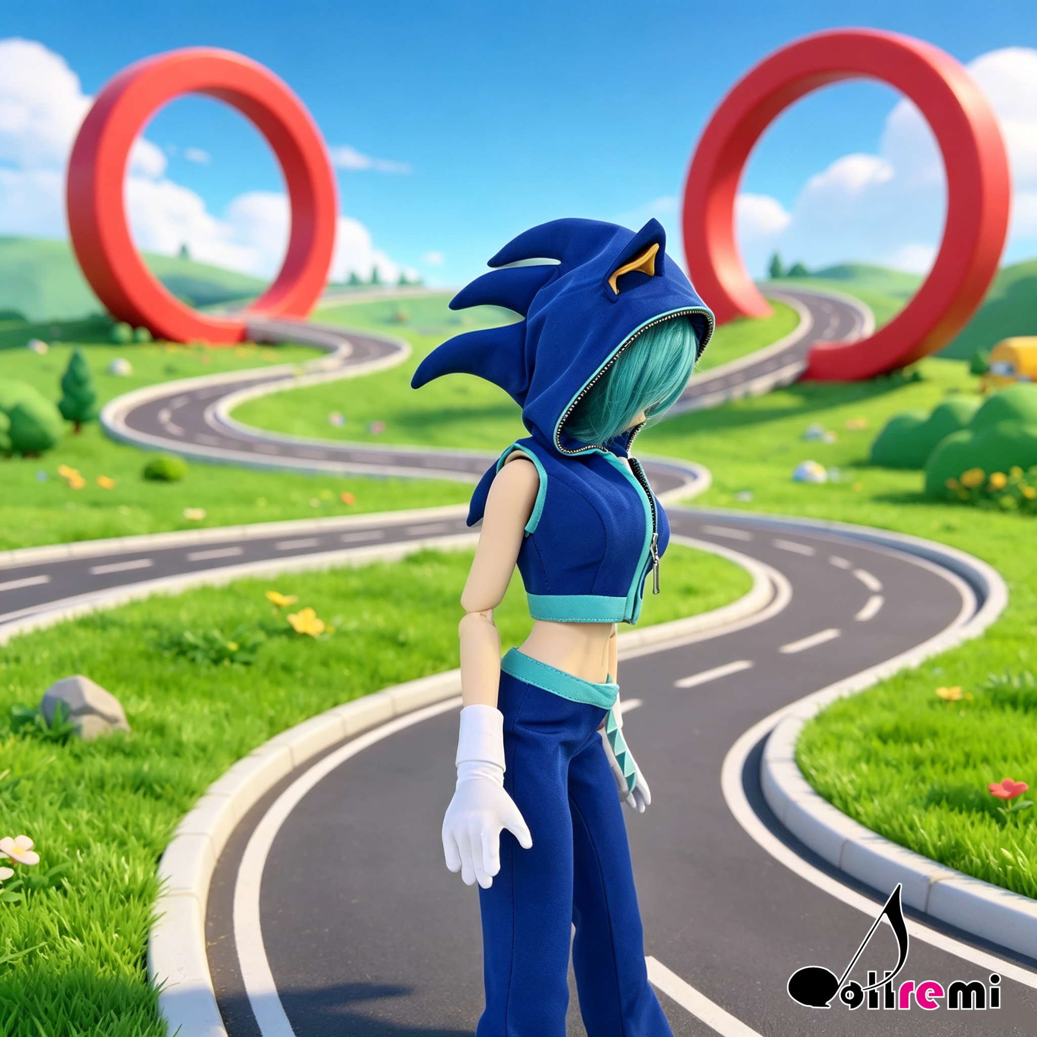 【dollremi】(DD0925) COS Hatsune Miku Project DIVA Arcade - Sonic Style 初音未來 - 歌姬計劃 街機版