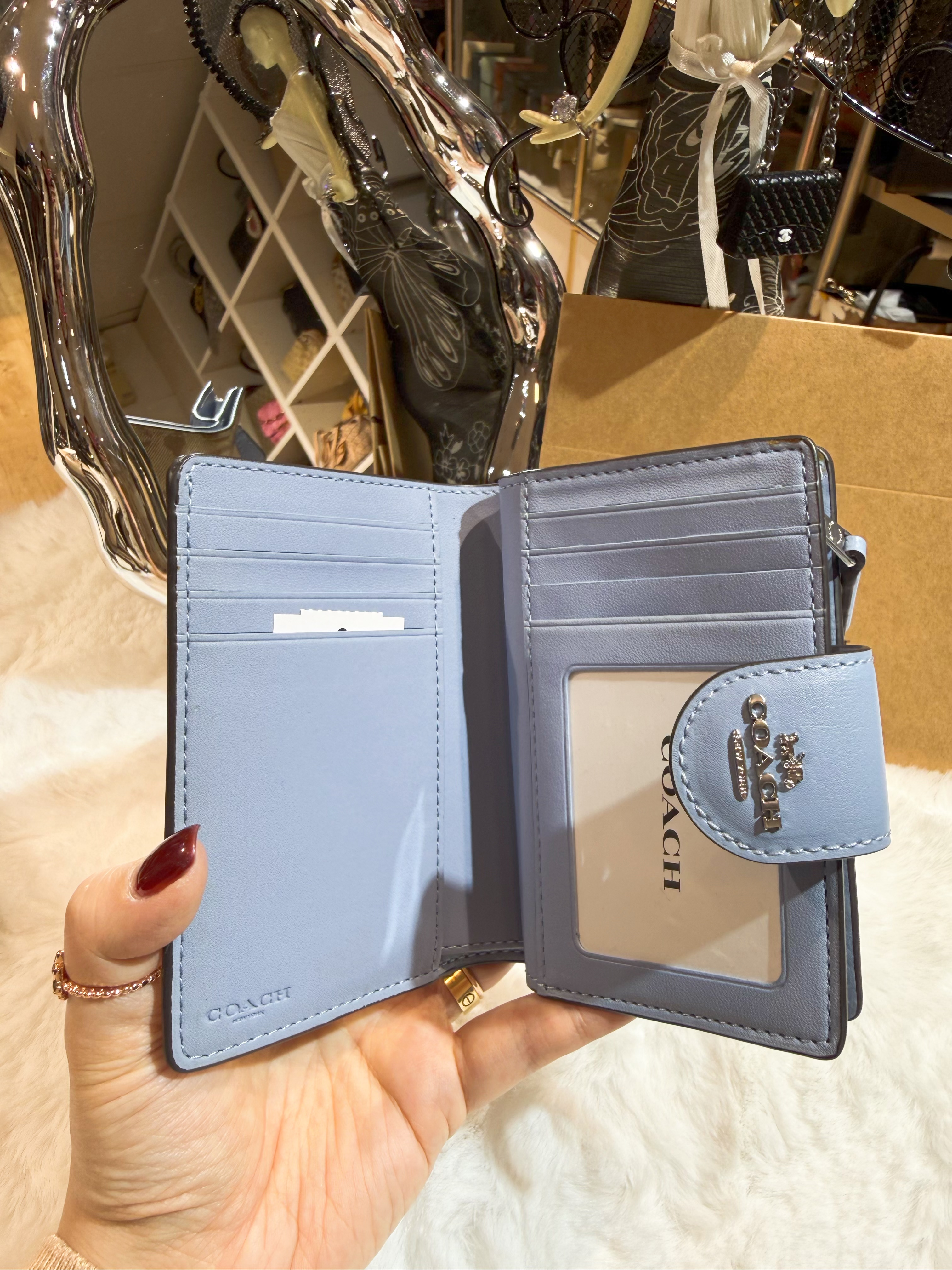 Coach medium wallet logo/m/blue
