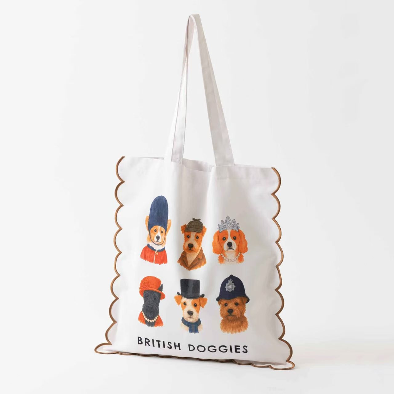 【日本直送】Jubilee 可愛刺繡波浪邊 Tote Bag！貓奴狗奴必備大容量手提袋 