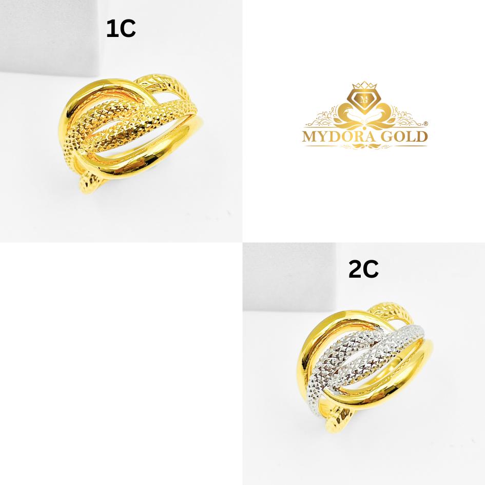 MYDORA Cincin Deluxe Silang Multi Rows (5G) l EMAS 916/22K