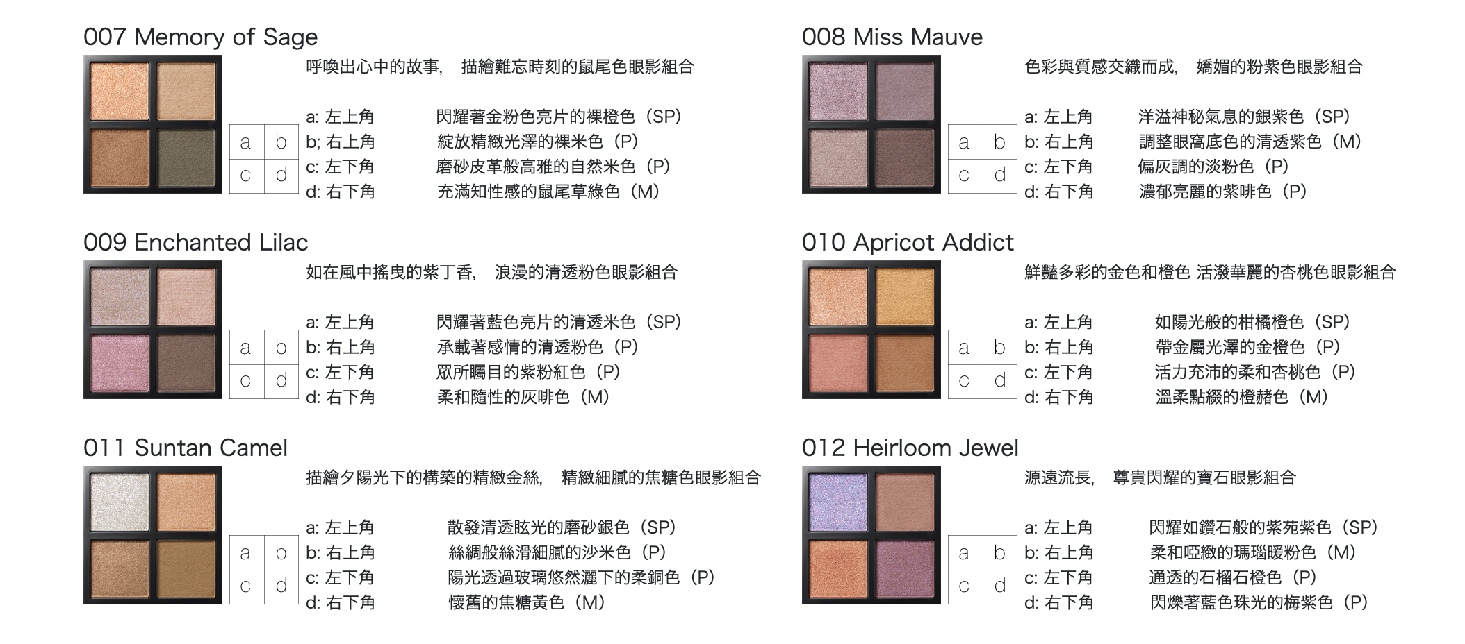 ADDICTION Eyeshadow Palette+ 4色睛藝眼影組合+ (12 Colours)