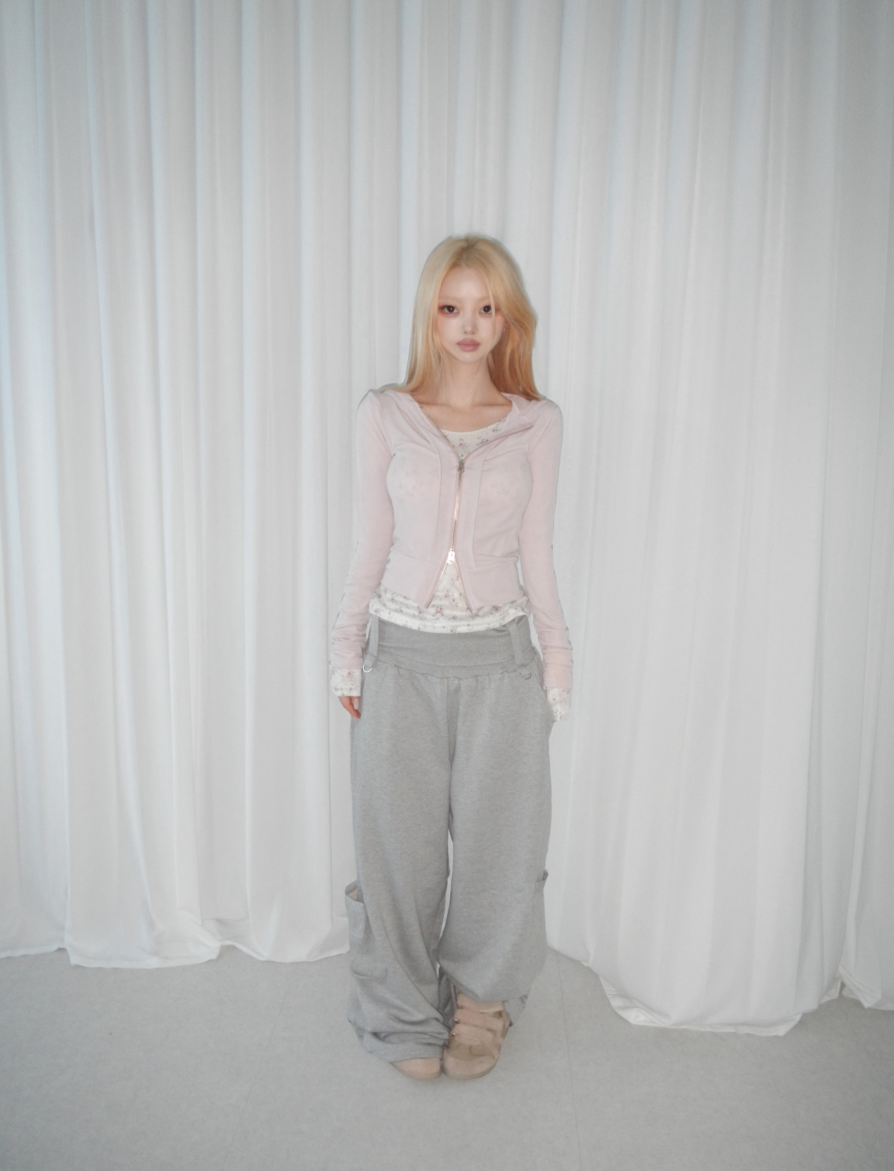 Foldover Wide-Leg Cargo Pants