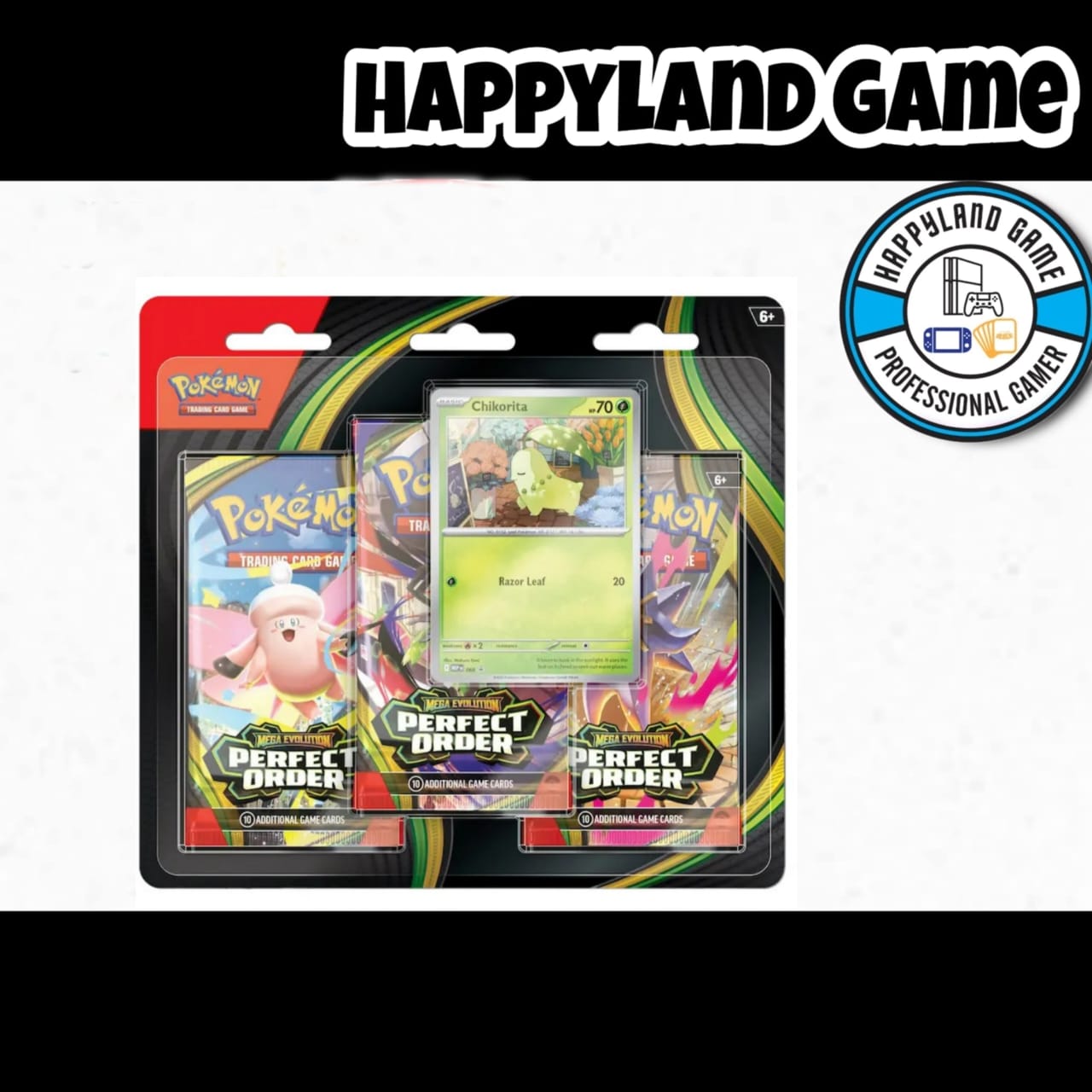 Pokemon TCG Card Game Mega Evolution : Perfect Order - 3 Pack Blister