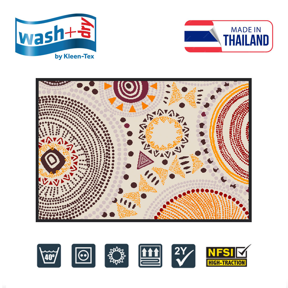 Wash+Dry by Kleen-Tex Floor Fashion Mat - 設計地墊波西米亞風格設計 ｜Boho Style Pattern