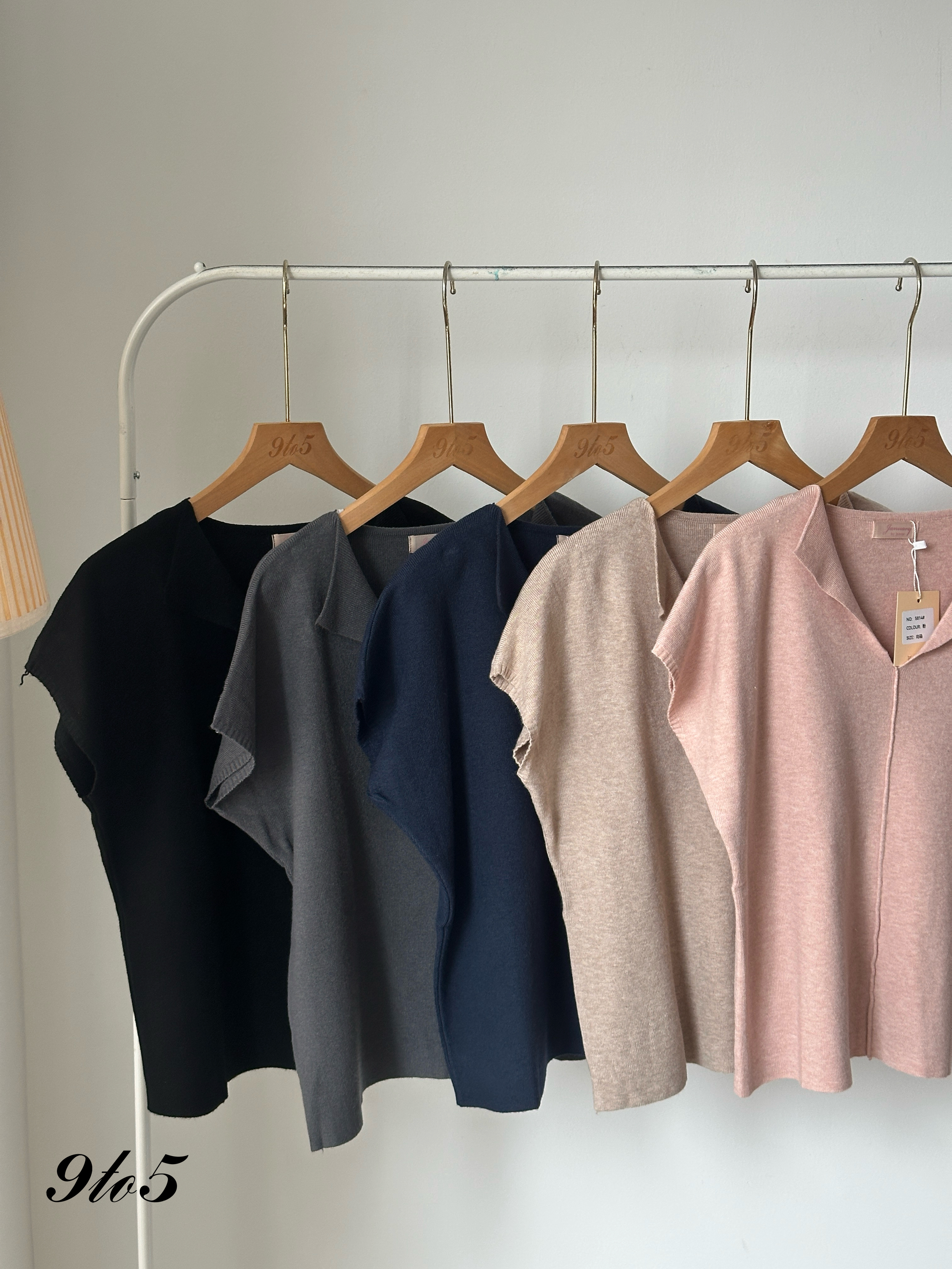 T4042 V Neck Knit Top - 5 Colors