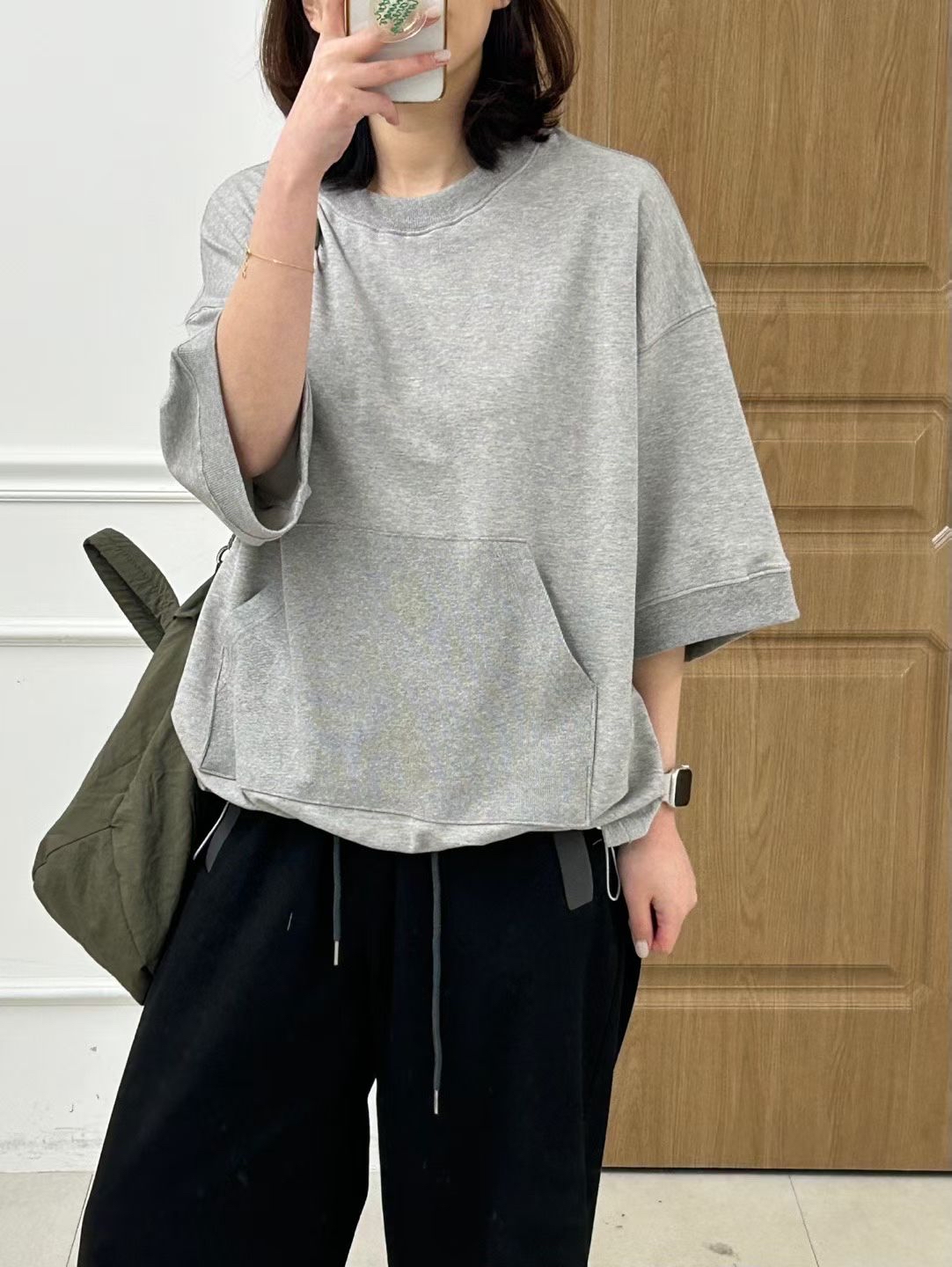 KI OY 外插袋中袖top