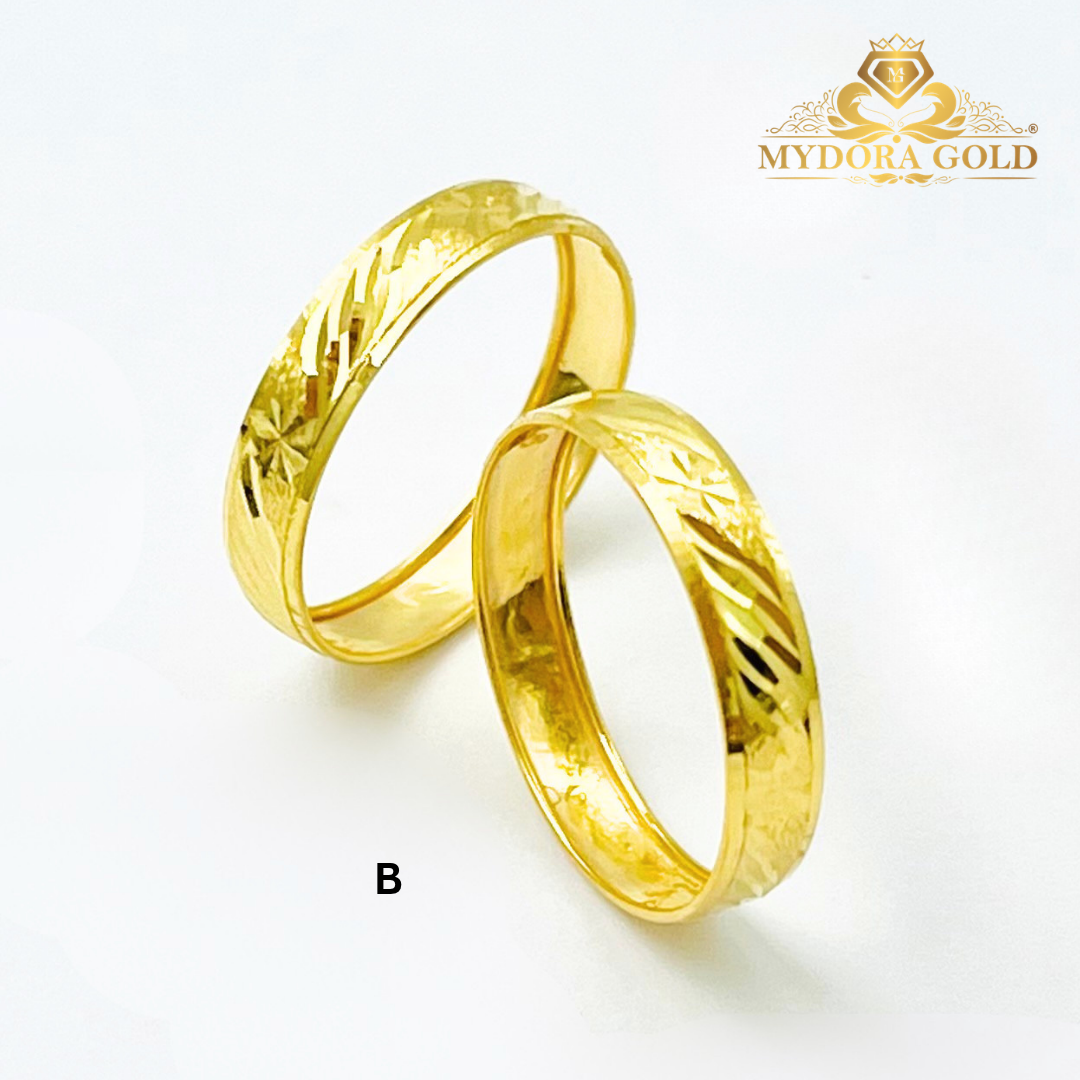MYDORA Cincin Belah Rotan Klasik Bajet l Emas 916/22K