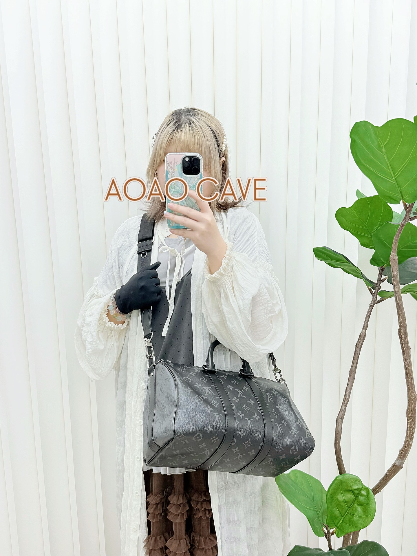 LV🤍PRE OWNED City keepall 35 黑色老花 晶片款 有塵袋有盒🖤