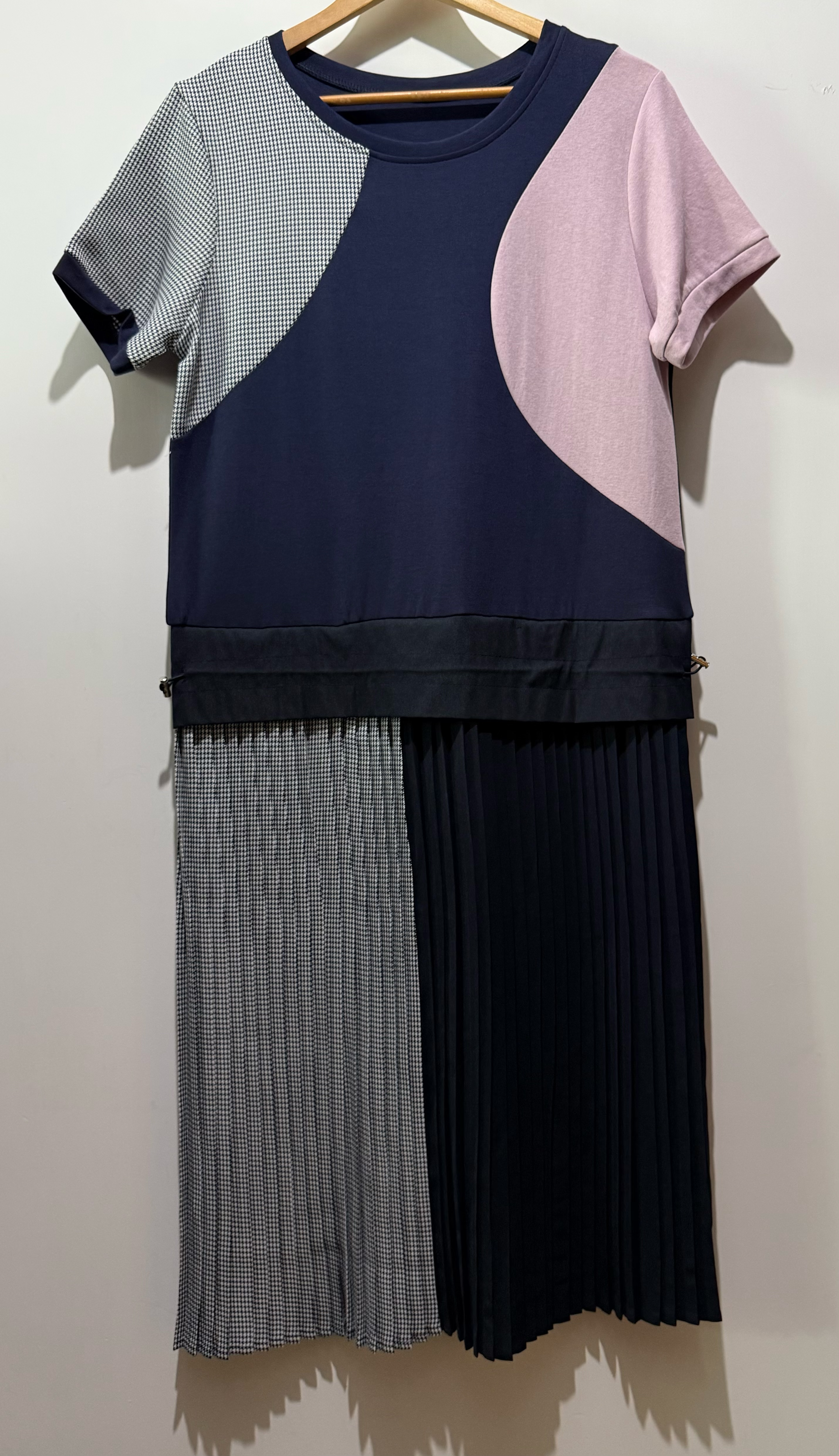 S00354 幾何撞色拼布Op 🔥