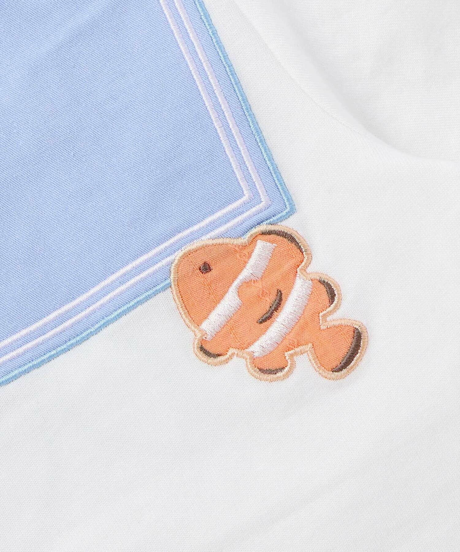 🇯🇵預訂 日本直送🇯🇵Slap Slip Baby兩色指南針望遠鏡印花水手領貼花短袖包屁衣