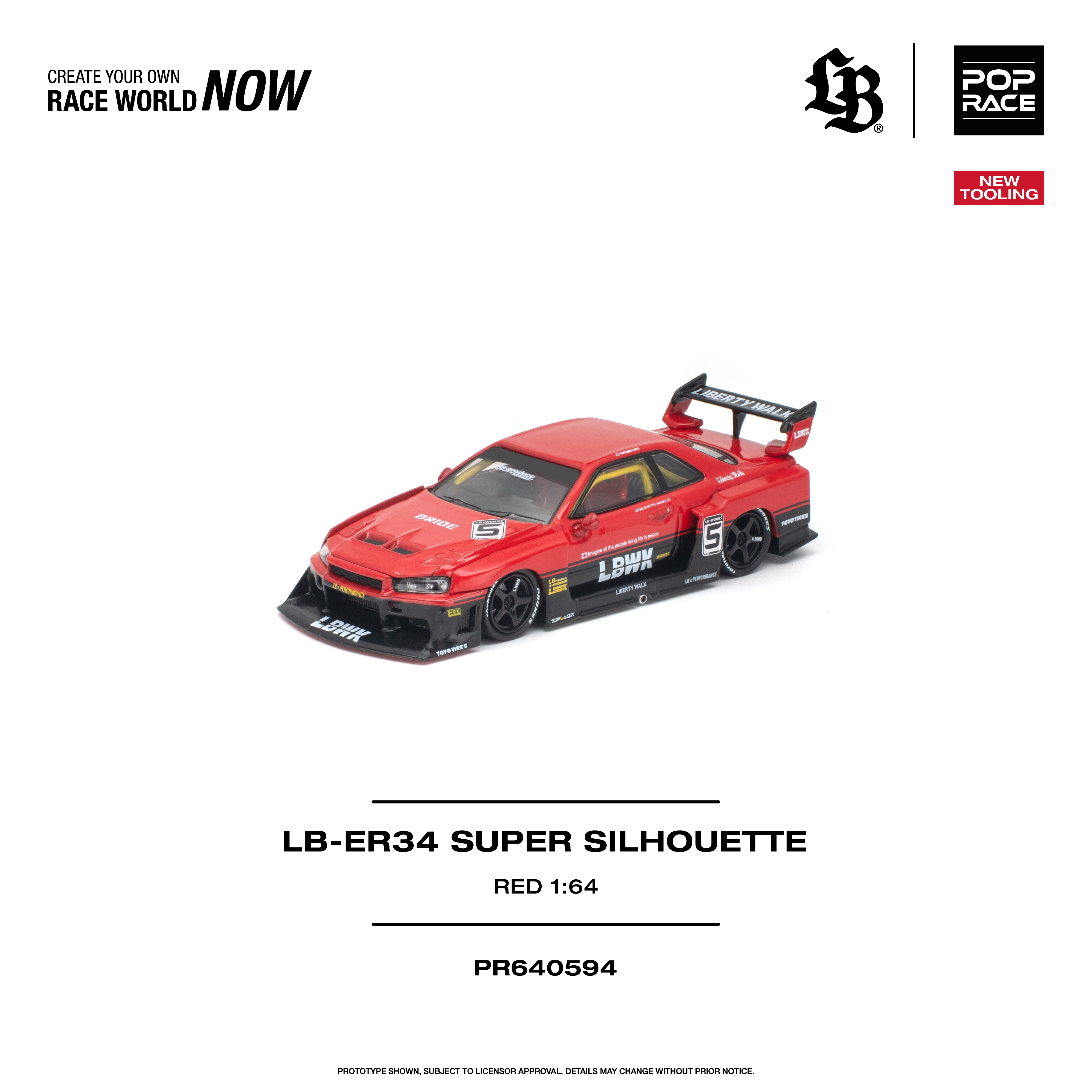 (預訂 Pre Order) POP RACE (PR640594) LB-ER34 SUPER SILHOUETTE RED | POPRACE 預訂優惠價 $130