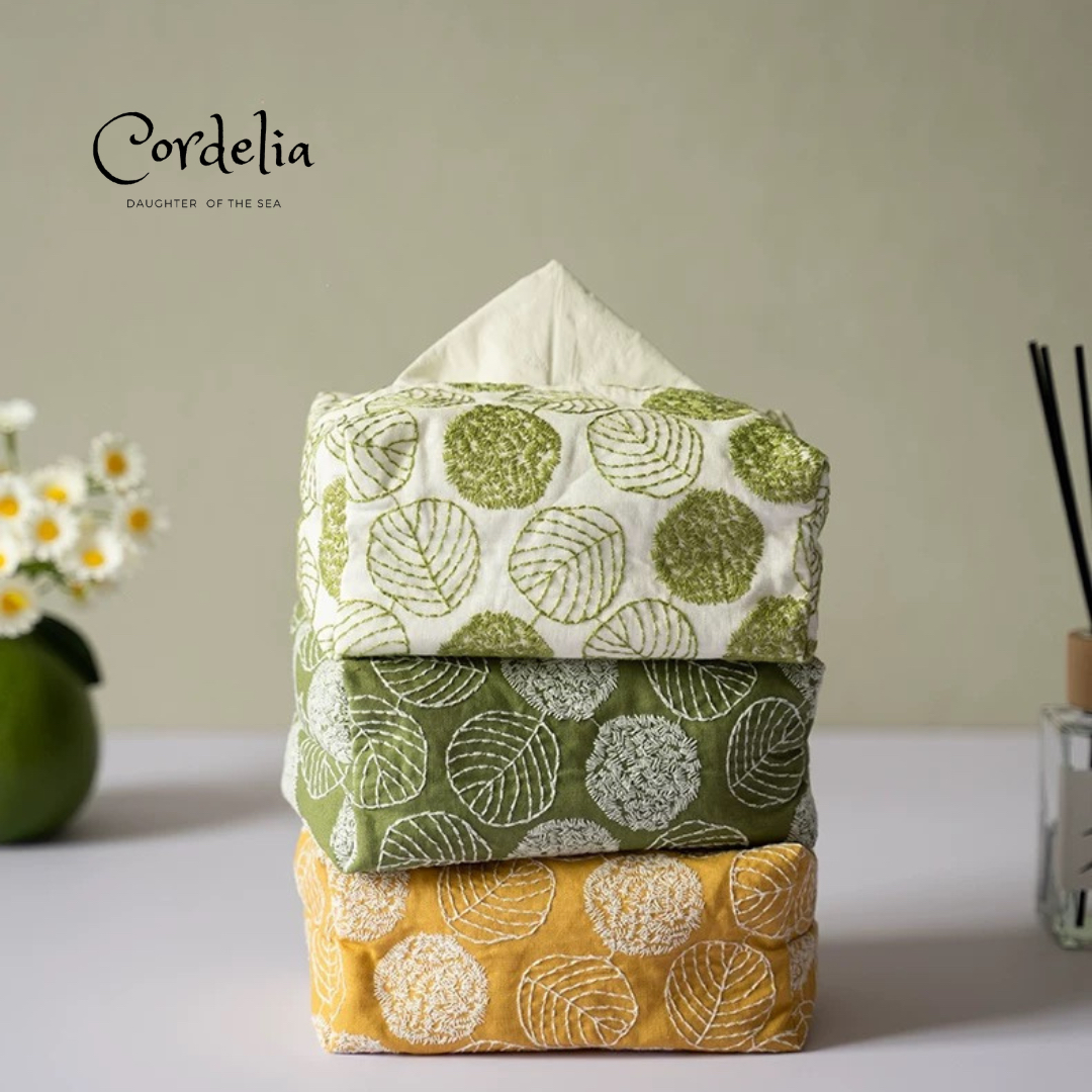 Cordelia森林之葉刺繡紙巾套