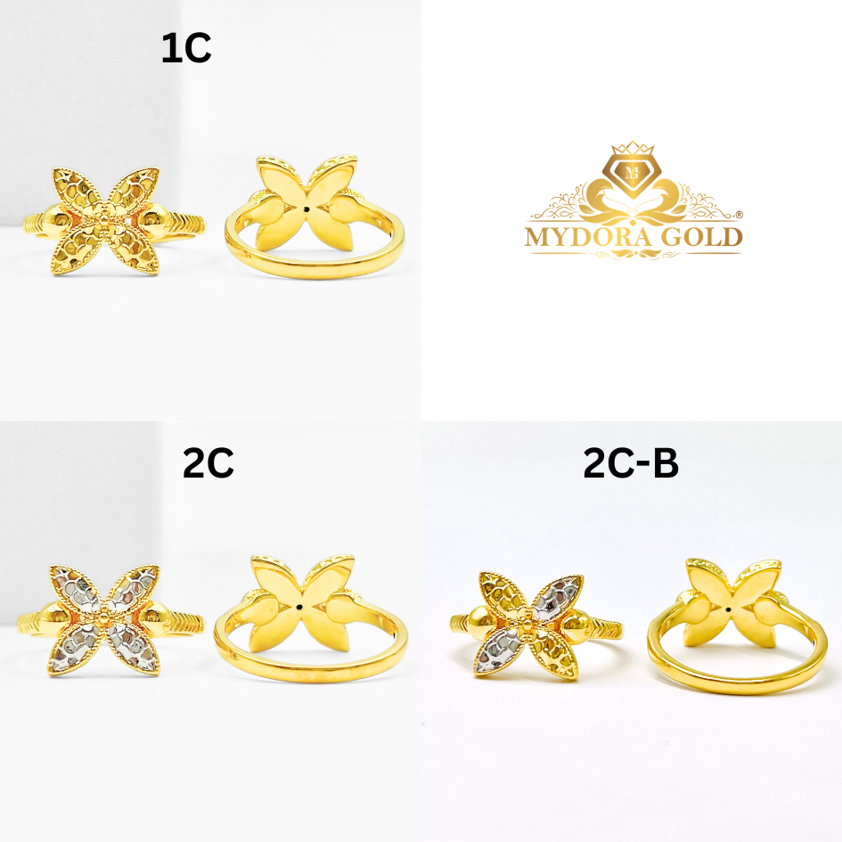 MYDORA Cincin Bunga Marissa (5G) l EMAS 916/22K