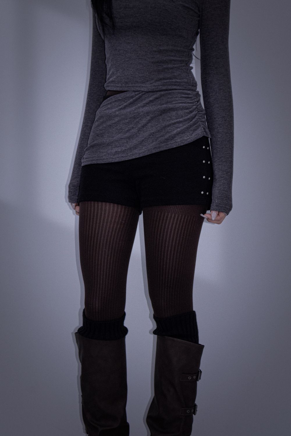 Cutout Off-Shoulder Ruched Top