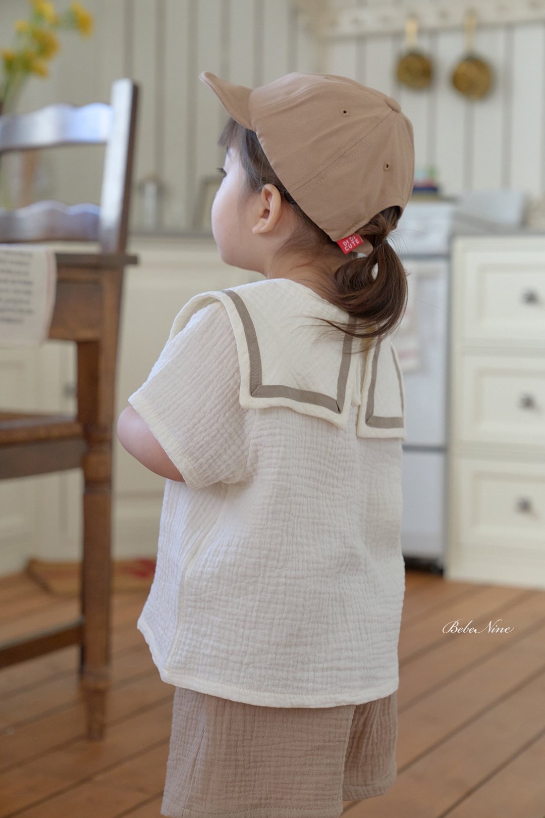 ☀️預訂 韓國直送☀️🇰🇷Bebenine三色海洋風水手方領純棉上下套裝