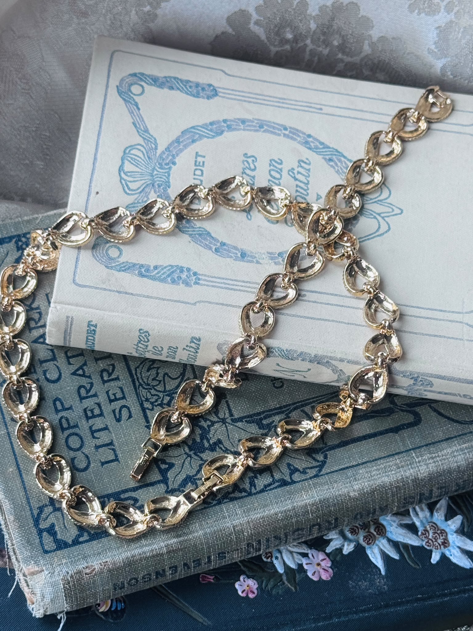 Vintage Napier "Heart Knot"  Necklace and Bracelet Set (MT2611)