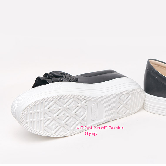 H3047 韓國🇰🇷厚底閃石ruffle slipon
