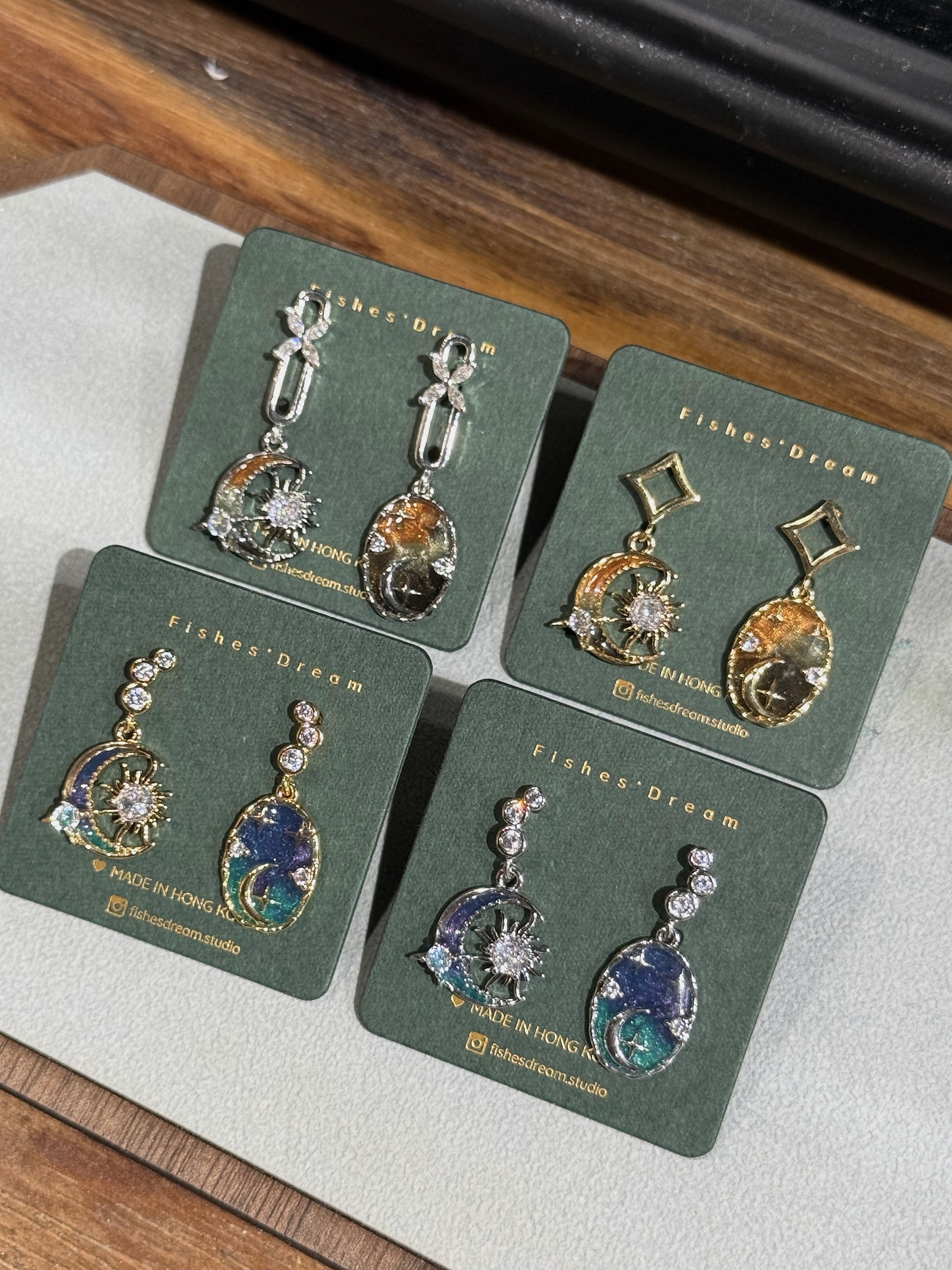 日月相輝｜Sun & Moon Dangle Earrings