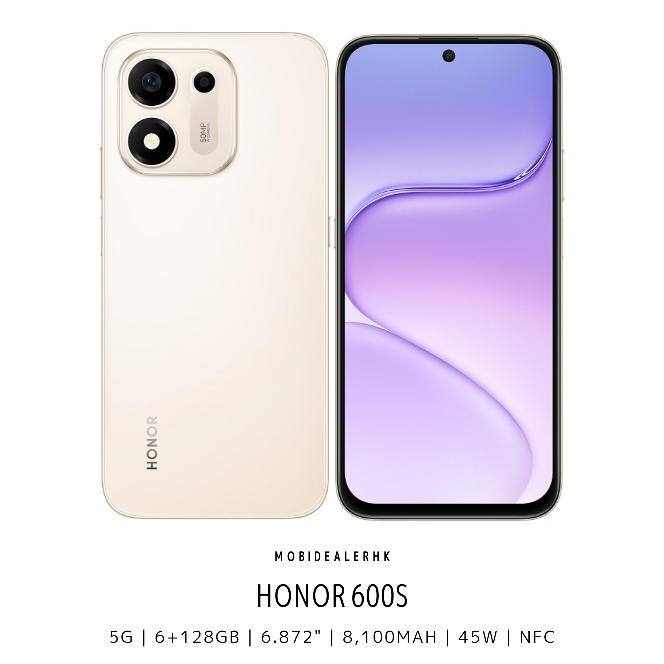 Honor 600S | 榮耀 600S | 5G | 智能手機 | 8100mAh超大電量 | IP68/69防水 | 45W快充 | 6.872" 大屏幕