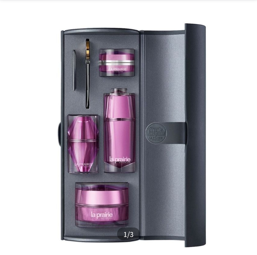 La prairie 鉑金臻稀四件套圓筒禮盒 ｜全球免稅正品・5折入手瑞士頂級奢華護膚傳奇！