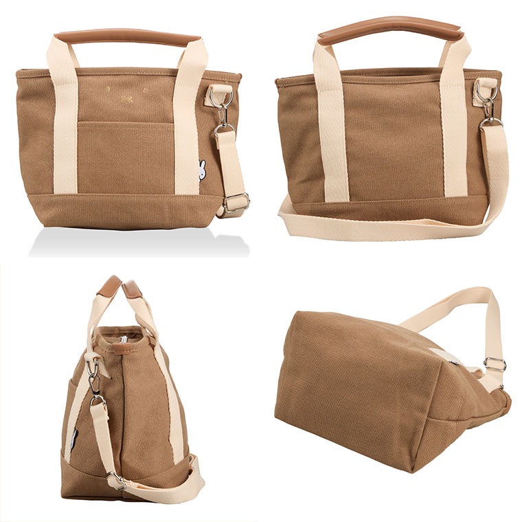 miffy 2ways 保溫 刺繡拉鏈帆布袋 