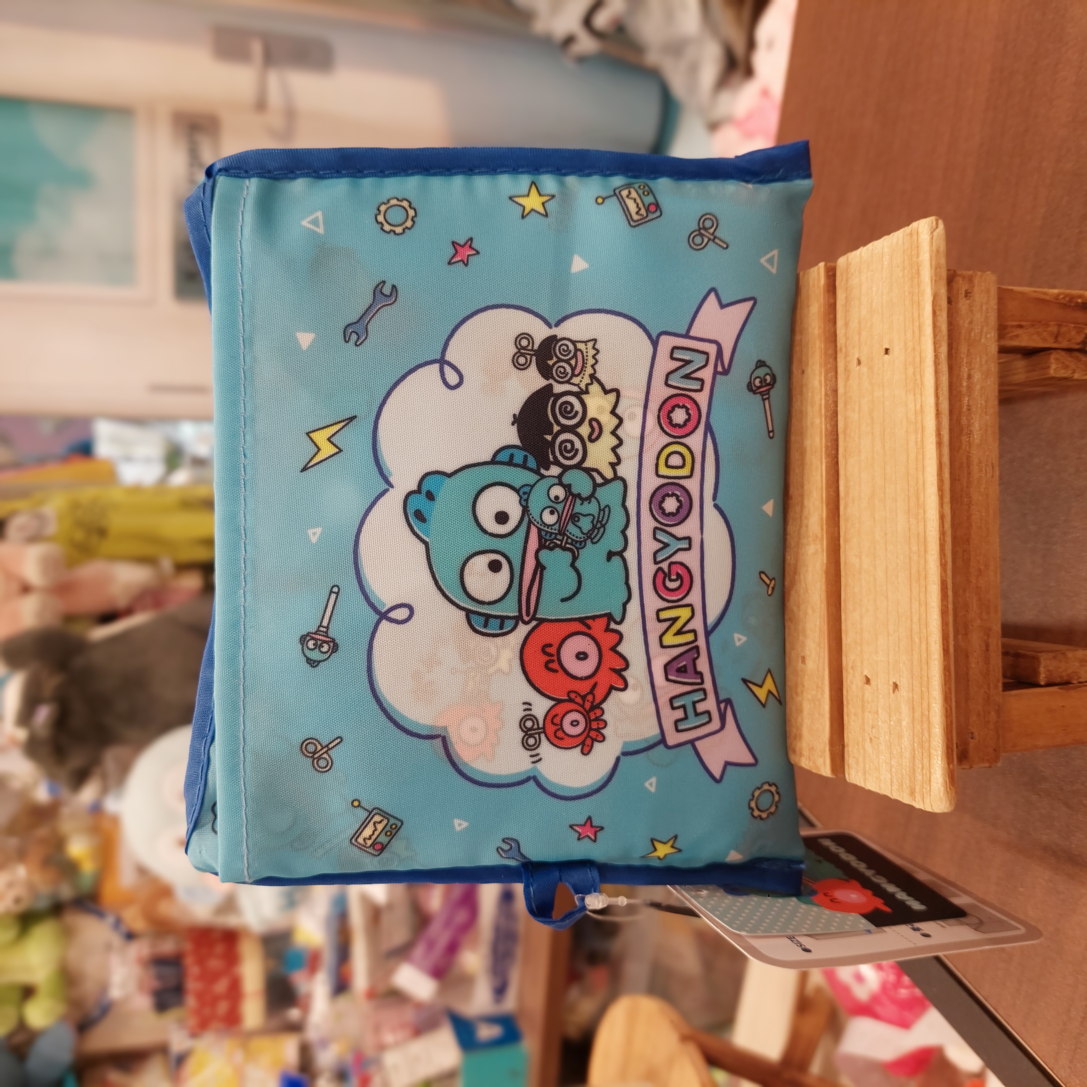 原裝日本 Sanrio Hangyodon 水怪 漢頓 收納 環保袋  Size 大 可上膊