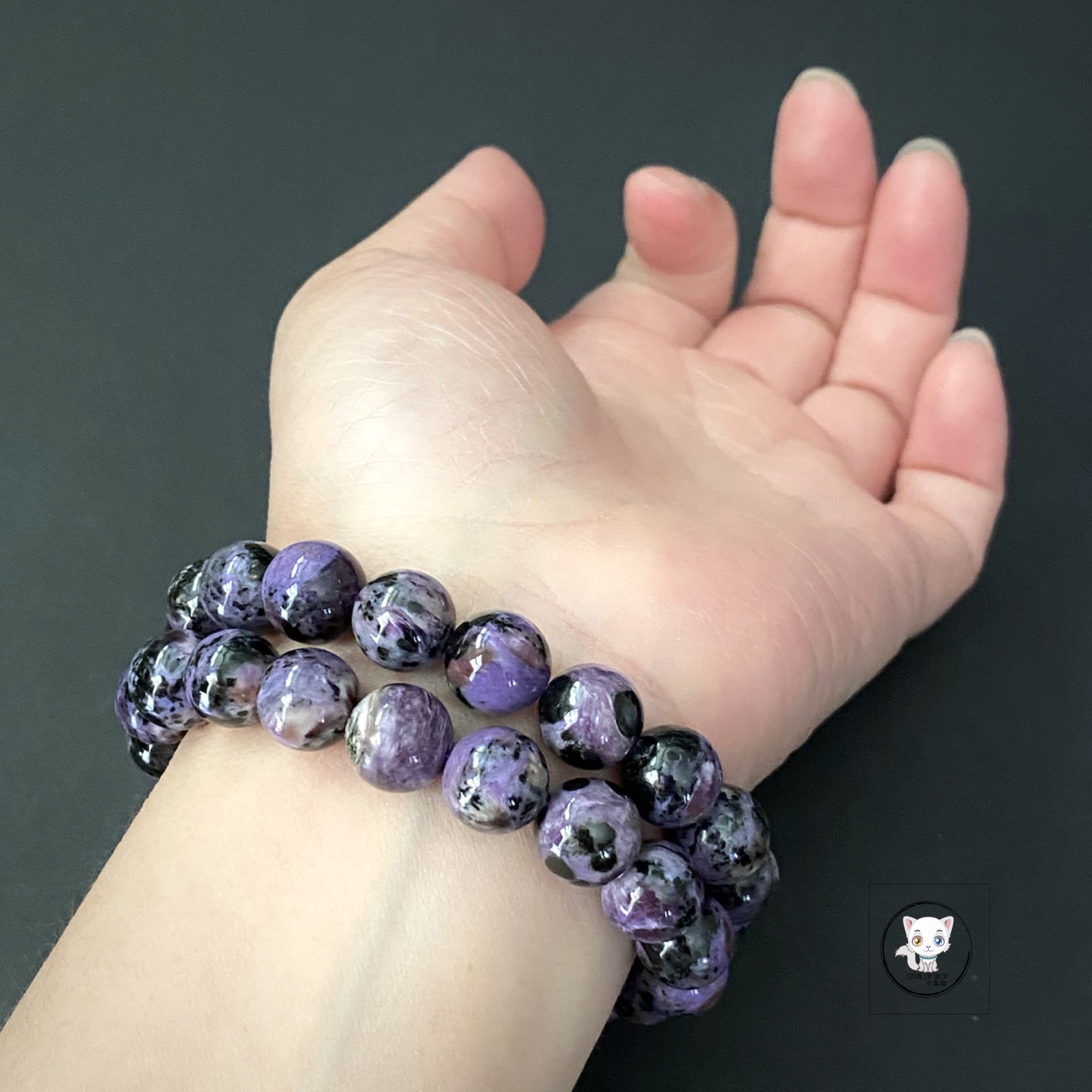 天然紫龍晶手鏈 10.6mm+