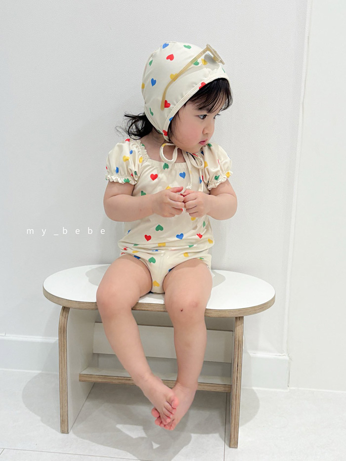 🇰🇷mybebe 泳衣+帽