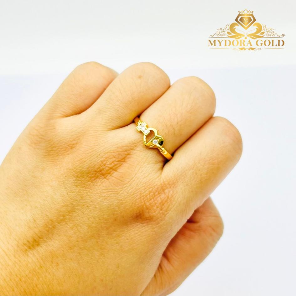 MYDORA Cincin CZ Batu I Love U l EMAS 916/22K