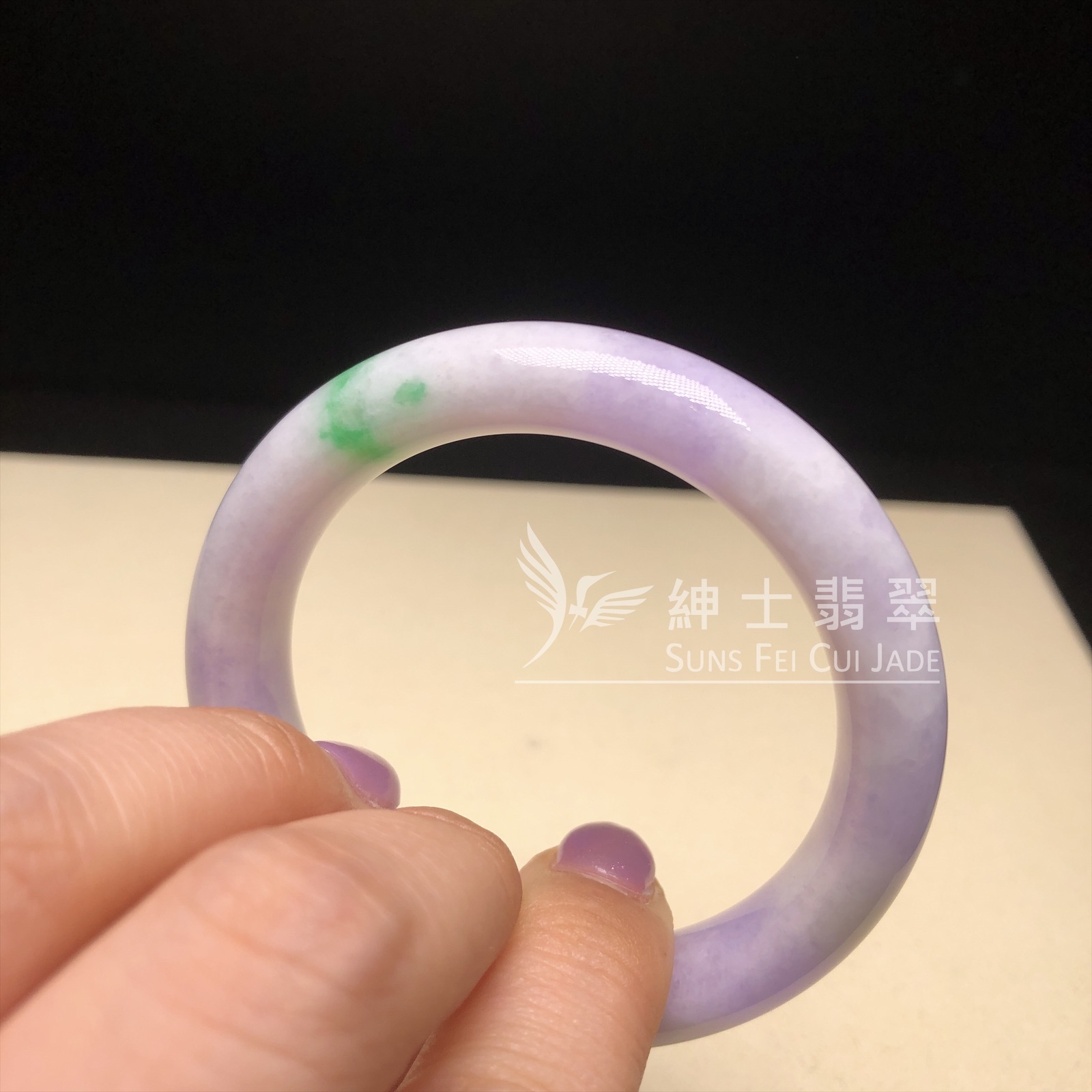 紫帶飄翠福鐲48.2mm  YM00143