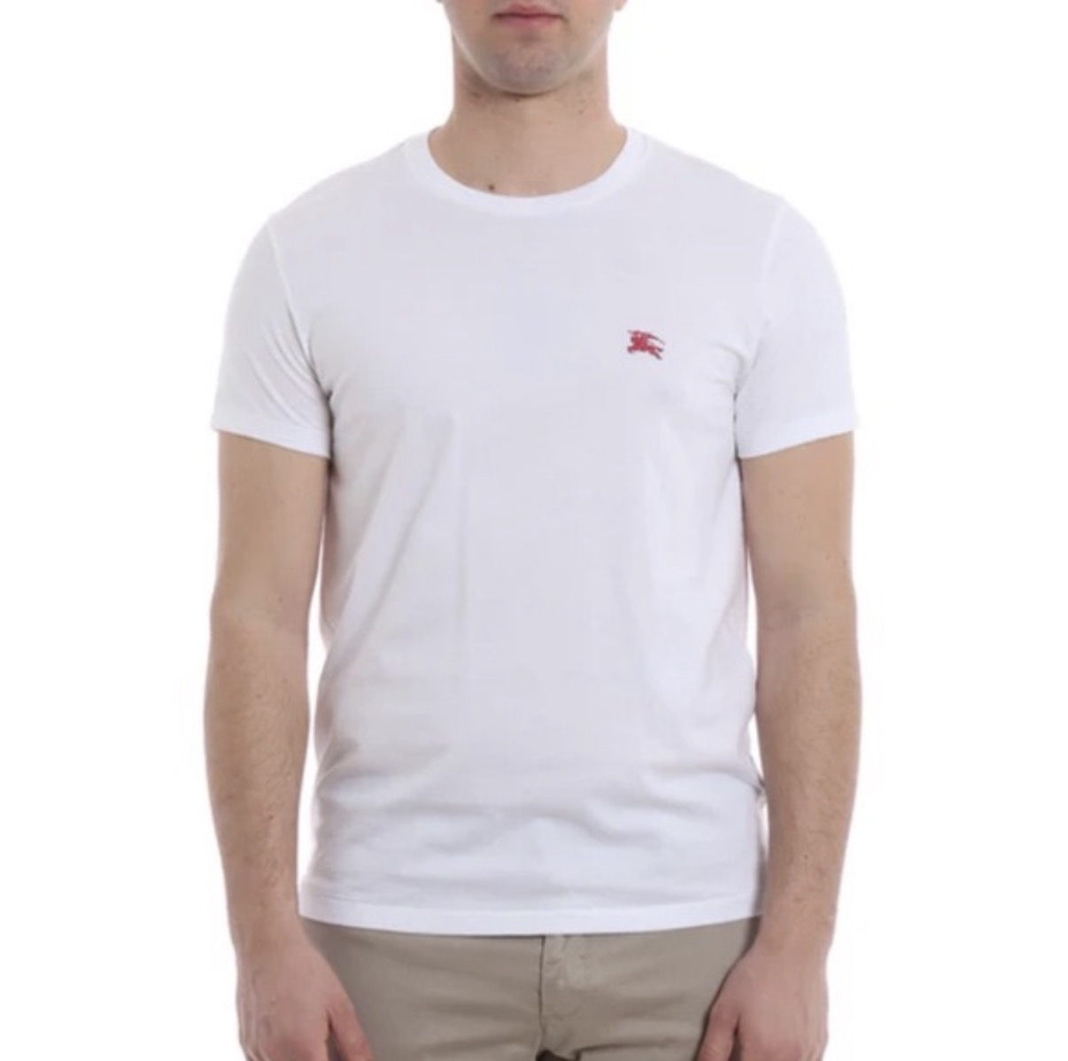 Burberry 經典車花logo tee 白色tee S 
