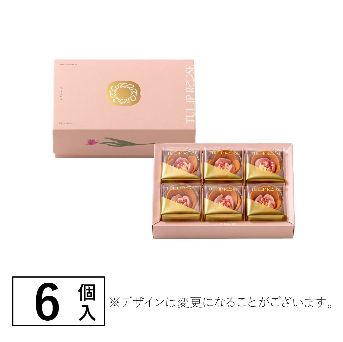 Tulip Rose チューリップローズ ストロベリーバター　士多啤梨 6個入 - 02250320